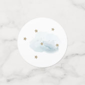 Gold Stars en Fluffy Clouds Baby shower Confetti (Kleine voorkant)