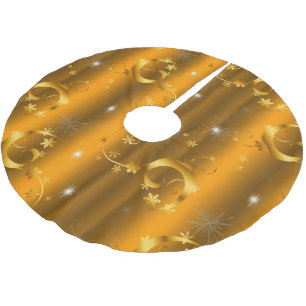 Gold Stars en Swirls Lux Kerstmis Kerstboom Rok