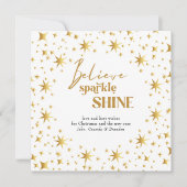 Gold Stars geloven dat spaarpik een eenvoudige ele Feestdagenkaart (Voorkant)