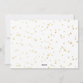 Gold Stars heureux Carte photo du Nouvel An (Dos)