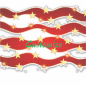 Gold Stars Kerstmis Thunder_Cove Sticker (Voorkant)