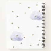 Gold Stars Lavender Clouds Baby shower Livre d'inv (Dos)