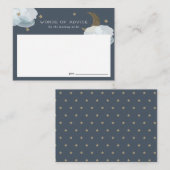 Gold Stars & Lune Baby shower cartes de conseil (Devant / Derrière)