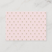 Gold Stars & Lune Rose Baby shower Cartes de conse (Dos)