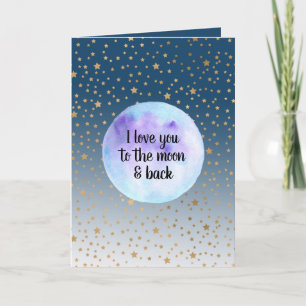 Gold Stars Moon Kaart