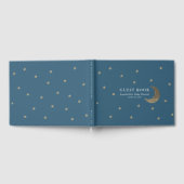 Gold Stars & Moon Navy Blue Baby shower Livre d'or (Complet)