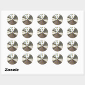 Gold Stars Motif sur Stickers Argent (Feuille)