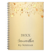 Gold stars naam script notitieboek (Voorkant)