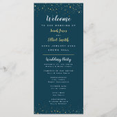 Gold Stars Navy Flat-programma Programma (Voorkant)