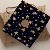 Gold Stars Navy Sky Trendy Starry Pattern Tissuepapier