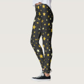 Gold stars noir Leggings (Gauche)