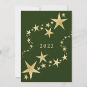 Gold Stars Nouvel An Invitation (Dos)