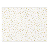 Gold Stars op White Tablecloth Tafelkleed (Voorkant (Horizontaal))