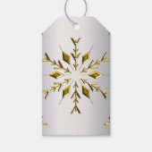 Gold Stars op zilver Cadeaulabel (Voorkant)