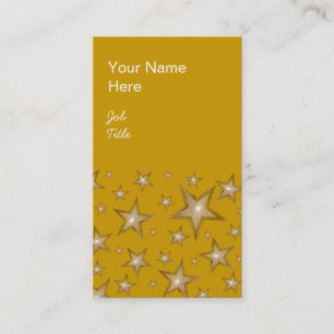 Gold Stars Portrait en or carte de visite