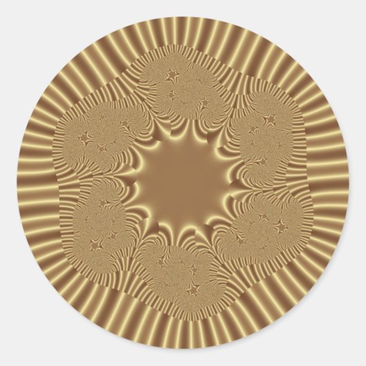 Gold Stars Ronde Sticker (Voorkant)