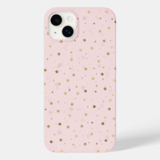 Gold Stars Roze gradiëntontwerp Case-Mate iPhone Case (Achterkant)