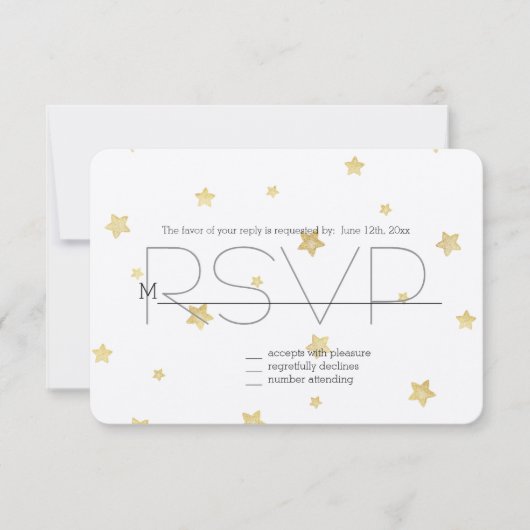 Gold Stars RSVP (Devant)