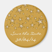 Gold Stars 'Save the Date' frigo aimant or (Devant)