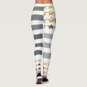 Gold Stars Silver Stripes Leggings (Achterkant)