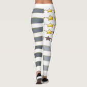 Gold Stars Silver Stripes Leggings (Achterkant)