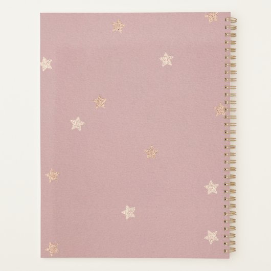 Gold Stars sur rose annuel (Dos)