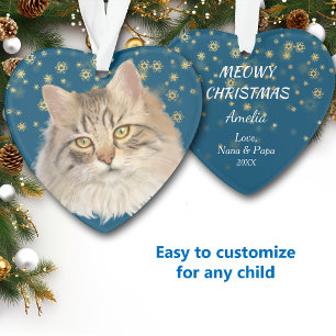 Gold Stars Tabby Chat Grandchild Bleu