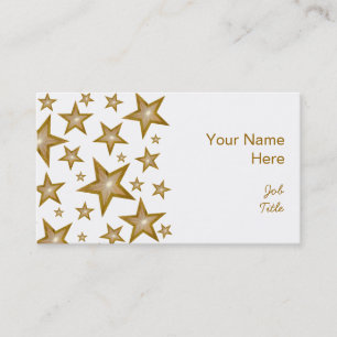 Gold Stars visitekaartje zijde wit