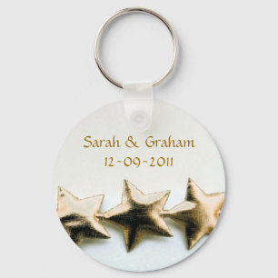 Gold Stars Wedding Sleutelhanger
