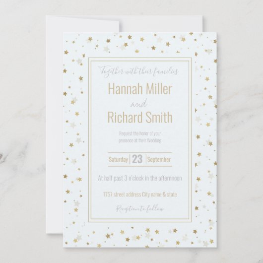 Gold Stars wit design (Voorkant)