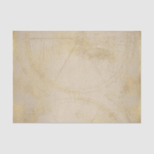 Gold  Steampunk-tandwielen Tissuepapier (Voorkant)