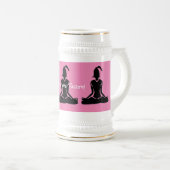 Gold Stein - Beer Yoga Stein Bierpul (Voorkant rechts)