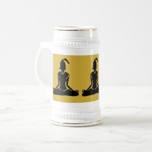 Gold Stein - Beer Yoga Stein (geen afdruk) Bierpul
