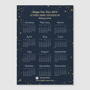 Gold Sterrennacht Navy Make-up Artist Minikalender