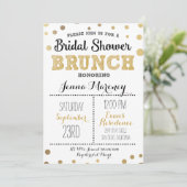 Gold Stippen Bridal Shower Kaart (Staand voorkant)