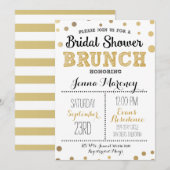 Gold Stippen Bridal Shower Kaart (Voorkant / Achterkant)