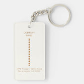 Gold Stippen Minimalist Simple Professional Sleutelhanger (achterkant)