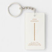 Gold Stippen Minimalist Simple Professional Sleutelhanger (Voorkant)