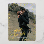 Gold stippen vrolijk kerstfeest echte Folie Kaart  (Voorkant)