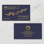 Gold Stock Exchange Graph Financial Advisor Visitekaartje (Voorkant / Achterkant)