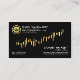 Gold Stock Exchange Graph Financial Consultant Visitekaartje
