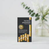 Gold Stock Share Bar Graph Visitekaartje (Staand voorkant)