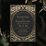 Gold Stormy Tarot Card Vintage Wedding Invitation<br><div class="desc">Design mariage moderne et élégant,  inspiré d'une carte de tarot. Le design n'est pas un vrai papier peint. Vous pouvez customiser plus loin en cliquant sur le bouton "PERSONNALISER". Objets correspondants dans notre boutique pour un thème de fête complet. Pour toute question complémentaire,  veuillez nous contacter à l'adresse ThePaperieGarden@gmail.com</div>