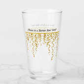 Gold Streamers, een beter nieuwjaar Glas (Achterkant)