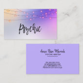 *~* Gold String Lights Ombre Pastel Psychic Medium Visitekaartje (Voorkant / Achterkant)