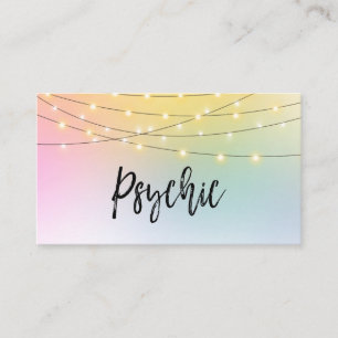 *~* Gold String Lights Ombre Psychic Medium Pastel Visitekaartje