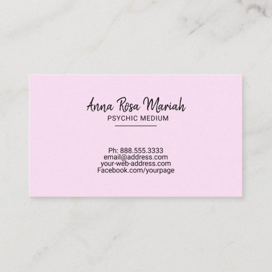 *~* Gold String Lights Ombre Psychic Medium Pastel Visitekaartje (Achterkant)