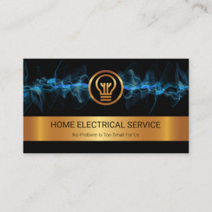 Gold Stripe Blue Electric Lightning Electrice Visitekaartje