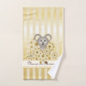Gold Stripe Cute Baby Koala Kids (Serviette à main)