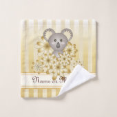 Gold Stripe Cute Baby Koala Kids (Gant de toilette)